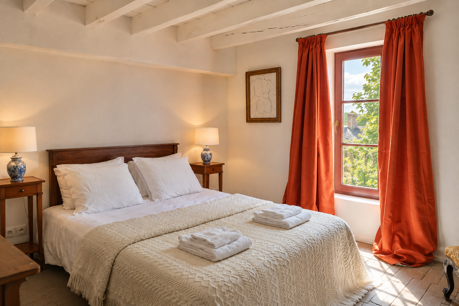 La Grange a Grains - Gite Pavot - chambre principale a