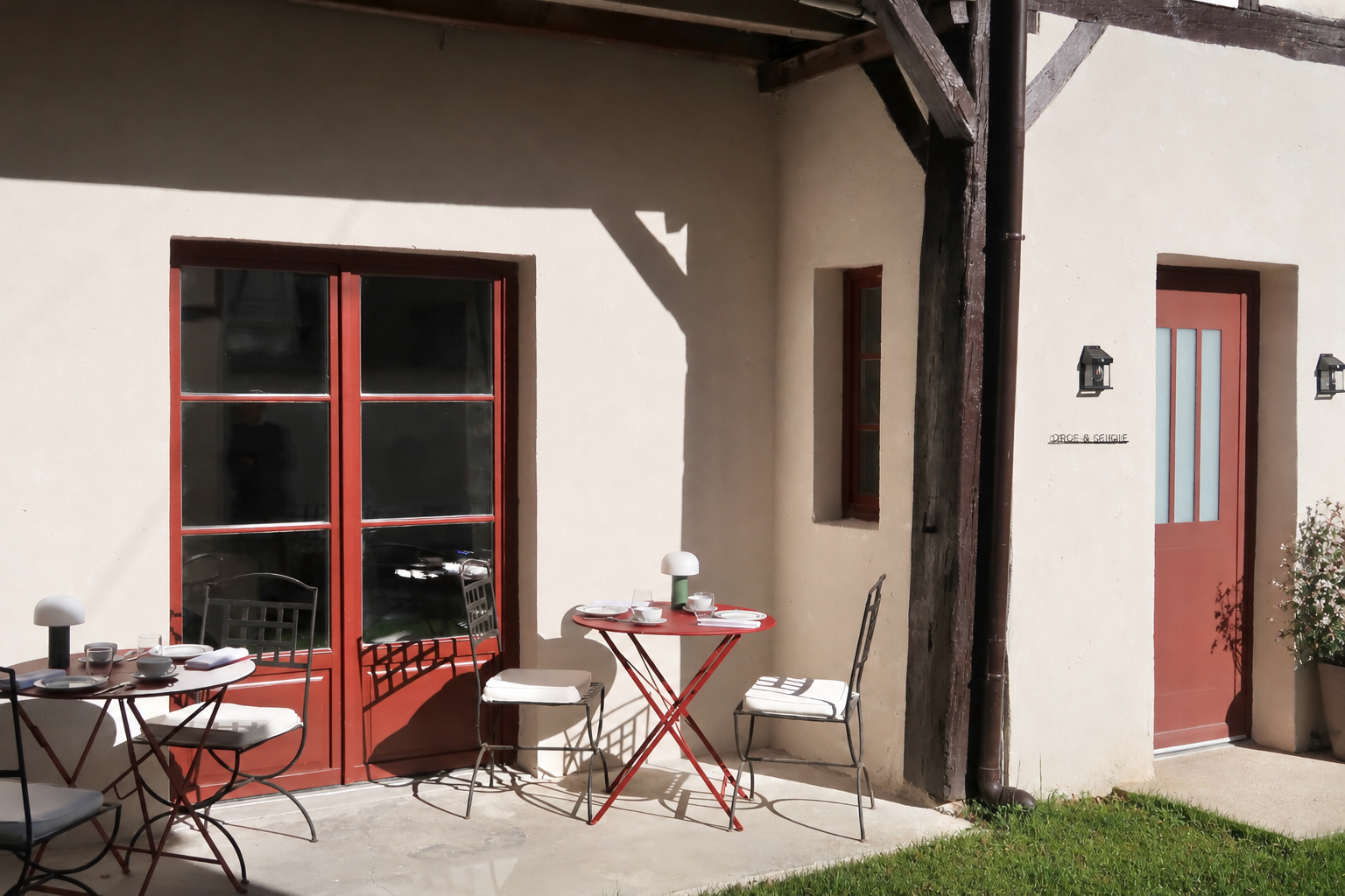 La Grange a Grains - Chambre hote Orge & Seigle - Terrasse 2b